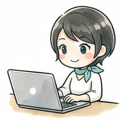ブログを書くことりキャラクター